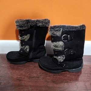 Girl's Black Boots Size 10